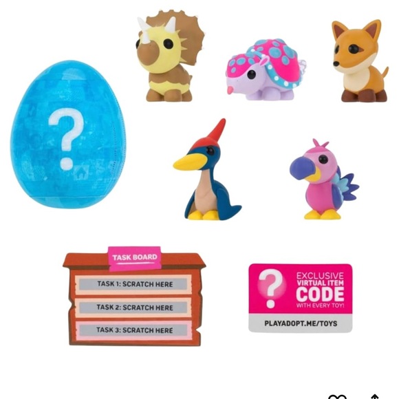 NEW ADOPT ME! Surprise Egg Pets FOSSIL ISLE 6 Mini Figure Pack Roblox - Picture 2 of 2